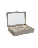 Caja-Joyero Home ESPRIT Beige Cristal 29,5 x 19,5 x 6 cm
