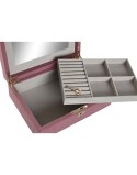 Caja-Joyero Home ESPRIT Crema Magenta 27 x 19 x 9 cm
