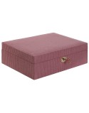 Boîte à bijoux Home ESPRIT Crème Magenta 27 x 19 x 9 cm