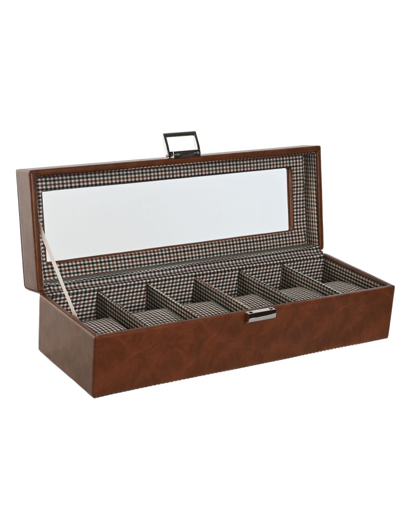 Caja-Joyero Home ESPRIT Marrón Cristal 33 x 11,5 x 9 cm