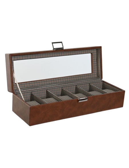 Caja-Joyero Home ESPRIT Marrón Cristal 33 x 11,5 x 9 cm Caja-Joyero Home ESPRIT Marrón Cristal 33 x 11,5 x 9 cm