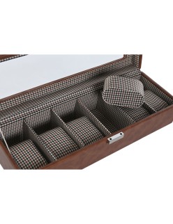 Caja-Joyero Home ESPRIT Marrón Cristal 33 x 11,5 x 9 cm