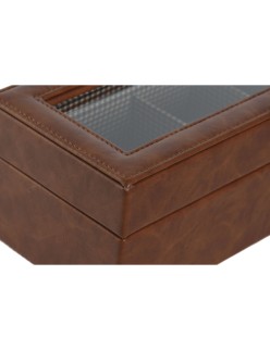 Caja-Joyero Home ESPRIT Marrón Cristal 33 x 11,5 x 9 cm