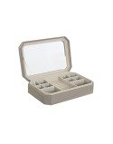 Caja-Joyero Home ESPRIT Beige Cristal 30 x 21 x 6 cm