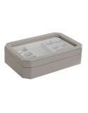 Caja-Joyero Home ESPRIT Beige Cristal 30 x 21 x 6 cm