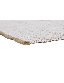 Alfombra Home ESPRIT Blanco Natural 120 x 1 x 180 cm