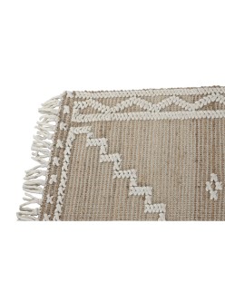 Alfombra Home ESPRIT Blanco Natural Boho 160 x 230 x 1 cm