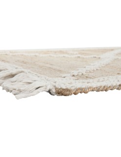 Alfombra Home ESPRIT Blanco Natural Boho 160 x 230 x 1 cm