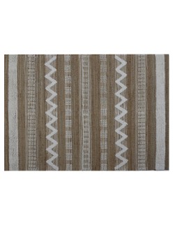 Alfombra Home ESPRIT Blanco Marrón Boho 140 x 200 x 1 cm