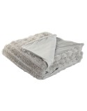 Decke Home ESPRIT Hellgrau 220 x 240 x 1 cm