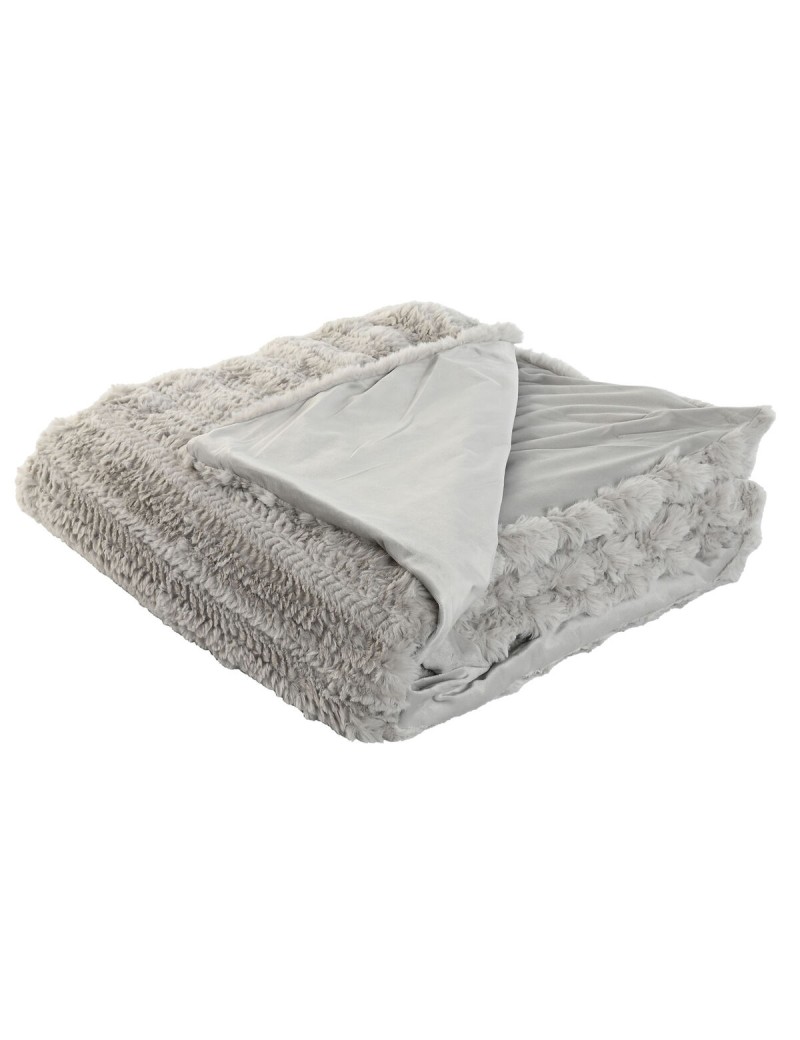 Decke Home ESPRIT Hellgrau 220 x 240 x 1 cm