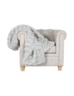 Manta Home ESPRIT Gris claro 220 x 240 x 1 cm