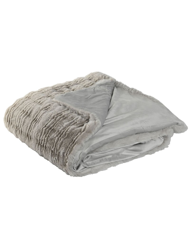 Decke Home ESPRIT Hellgrau 220 x 240 x 1 cm