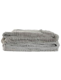 Decke Home ESPRIT Hellgrau 220 x 240 x 1 cm