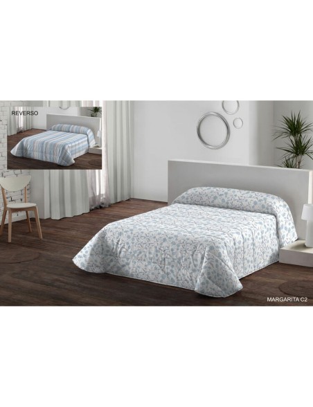 Duvet cover set Hosteline MARGARITA Blue Super king 3 Pieces