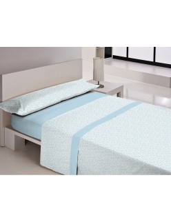 Jeu de draps Libela PIRINE GOMERA Bleu Lit 1 persone