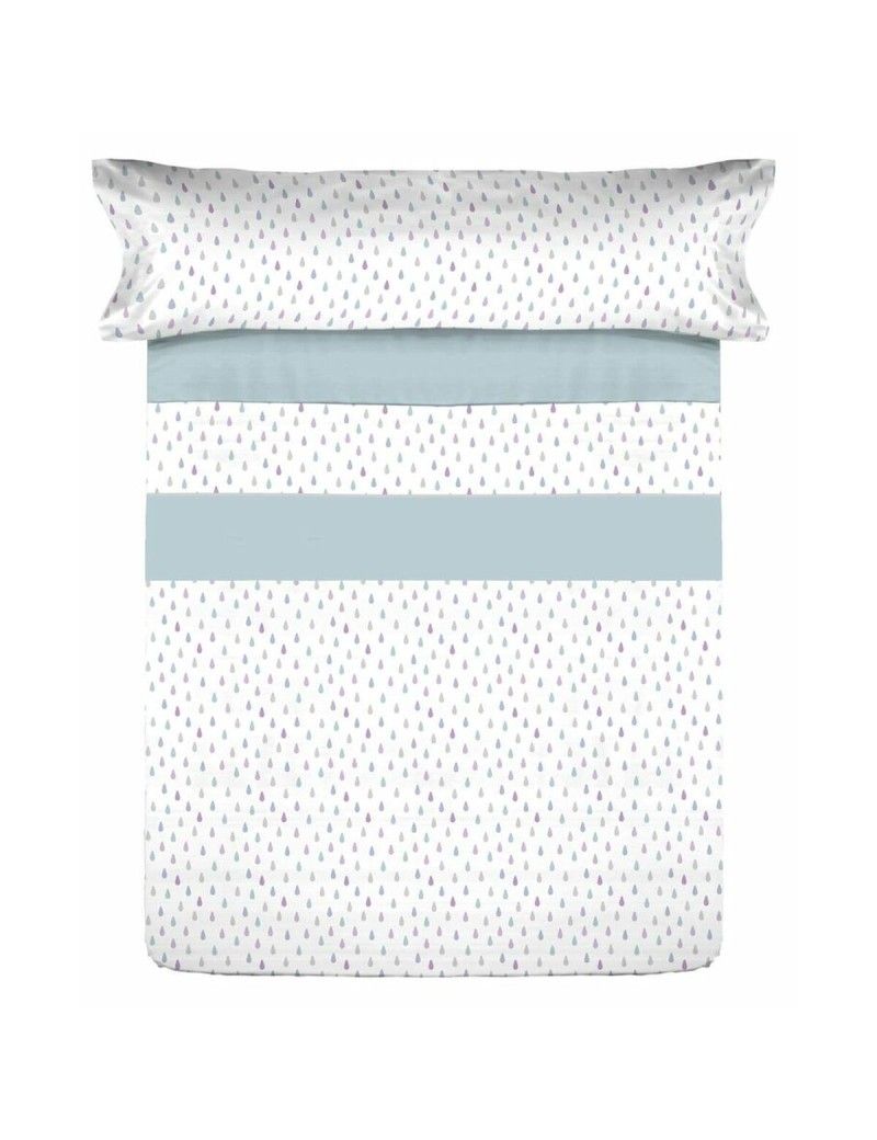 Jeu de draps Tejidos Reina Bleu Lit 1 persone