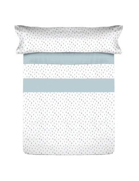 Jeu de draps Tejidos Reina Bleu Lit 1 persone