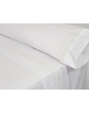 Jeu de draps Pierre Cardin ELISA Blanc Gran lit 2 persones