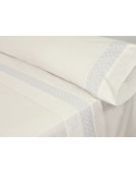 Jeu de draps Pierre Cardin ELISA Blanc Gran lit 2 persones