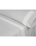 Jeu de draps Pierre Cardin ELISA Blanc Gran lit 2 persones