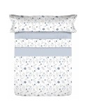 Jeu de draps Tejidos Reina Bleu Lit 1 persone