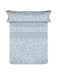 Jeu de draps Tejidos Reina Bleu Gran lit 2 persones