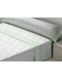 Jeu de draps Tejidos Reina Fides Blanc Vert Lit king size