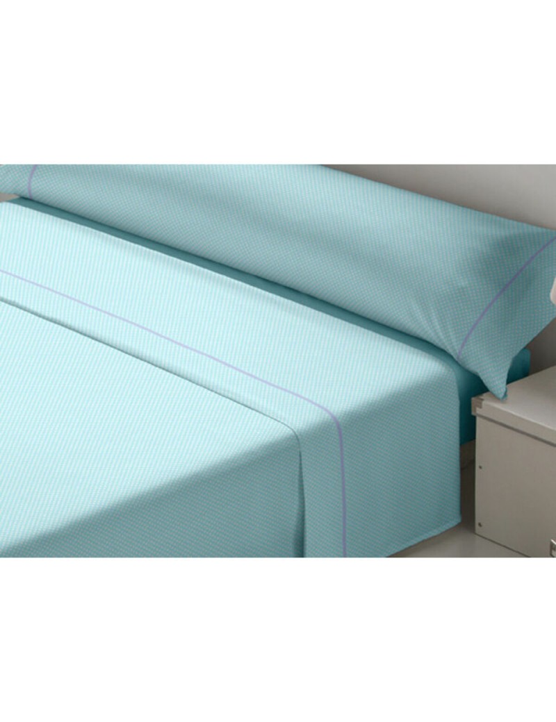 Jeu de draps Tejidos Reina Tamara Bleu Lit 1 persone