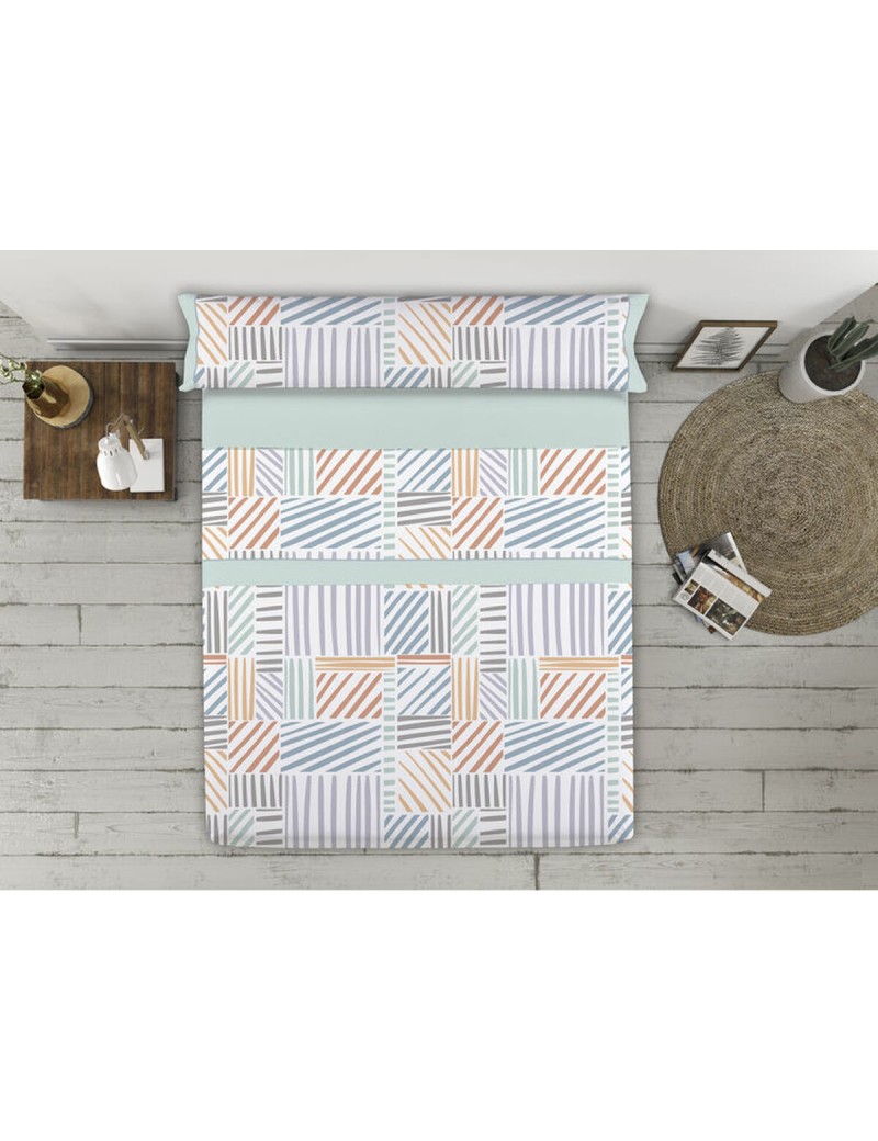 Set di Lenzuola Tejidos Reina Parchis Multicolore Matrimoniale