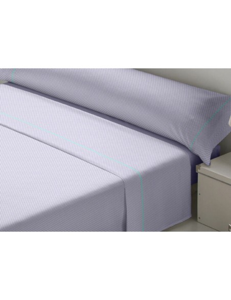 Jeu de draps Tejidos Reina Tamara Mauve Lit 1 persone