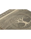 Caja-Joyero Home ESPRIT Blanco Champán Madera Aluminio 18 x 18 x 6 cm