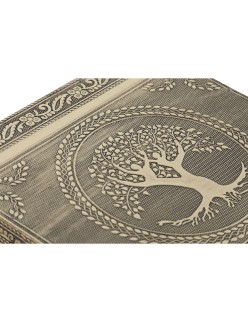Box-Schmuckkästchen Home ESPRIT Weiß Champagner Holz Aluminium 18 x 18 x 6 cm