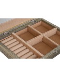 Jewelry box Home ESPRIT White Champagne Wood Aluminium 27,5 x 20 x 5,4 cm