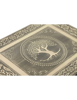 Jewelry box Home ESPRIT White Champagne Wood Aluminium 27,5 x 20 x 5,4 cm