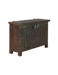 Forziere Home ESPRIT Marrone Ferro teak 137 x 44 x 98 cm