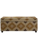 Chest Home ESPRIT Beige Mustard Cotton 120 x 40 x 45 cm