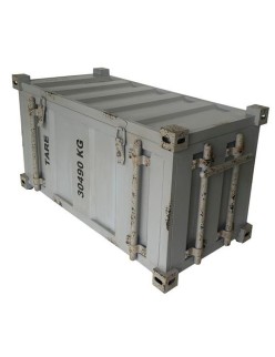 Forziere Home ESPRIT Container Blu cielo Metallo Vintage 89 x 41,5 x 45,5 cm