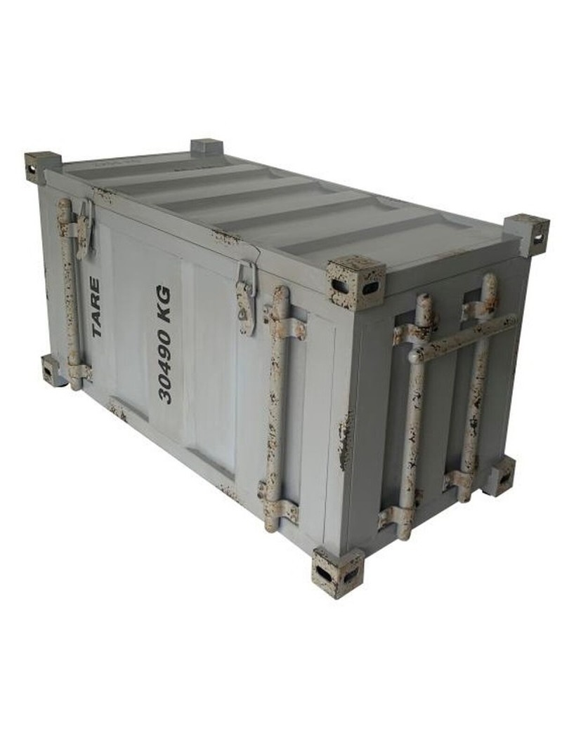Chest Home ESPRIT Container Sky blue Metal Vintage 89 x 41,5 x 45,5 cm