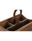 Cestello per posate Home ESPRIT Naturale Acacia 21 x 14,5 x 22 cm