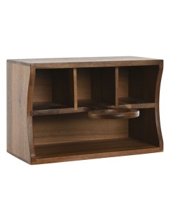 Cestello per posate Home ESPRIT Naturale Acacia 21 x 14,5 x 22 cm