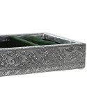 Scatola-Portagioie Home ESPRIT Verde Argentato Legno Alluminio 25 x 15 x 5 cm