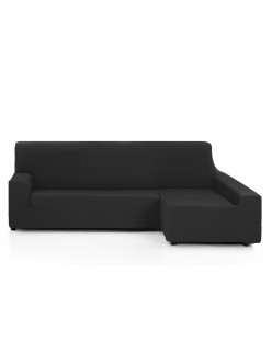 Funda para chaise longue de brazo corto derecho Hosteline OLIMPO Negro 48 x 29 x 14 cm