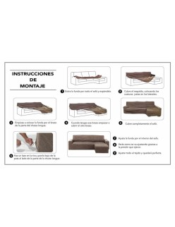 Funda para chaise longue de brazo corto derecho Hosteline CAMERON Burdeos 48 x 29 x 14 cm