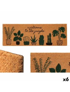 Felpudo Jungle Natural PVC Fibra de coco 120 x 1 x 40 cm (6 Unidades)