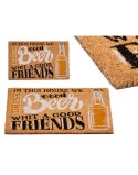 Felpudo Beer Estampado PVC Fibra de coco 60 x 2 x 40 cm (10 Unidades)
