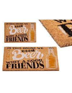 Felpudo Beer Estampado PVC Fibra de coco 60 x 2 x 40 cm (10 Unidades)