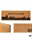 Felpudo My home Natural PVC Fibra de coco 120 x 1 x 40 cm (6 Unidades)
