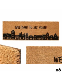 Felpudo My home Natural PVC Fibra de coco 120 x 1 x 40 cm (6 Unidades)