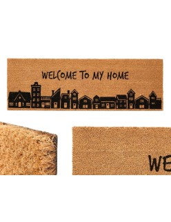 Felpudo My home Natural PVC Fibra de coco 120 x 1 x 40 cm (6 Unidades)